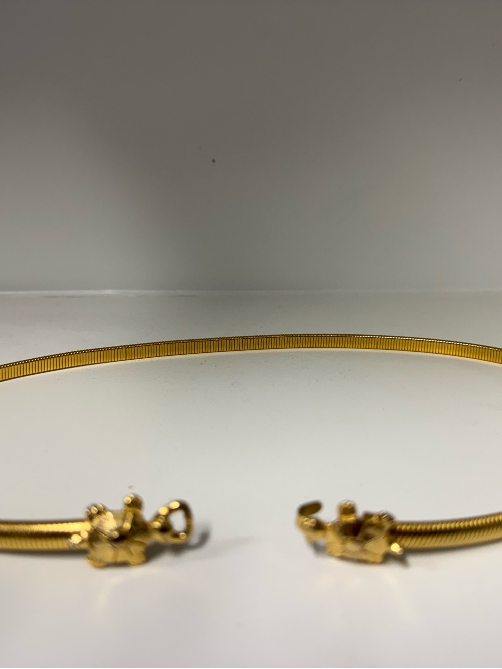 Iconic 1975 Mimi di N Kissing Turtle gold-tone stretch metal belt‎ RARE Vintage - Picture 3 of 7